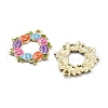 Easter Alloy Enamel Pendants X-ENAM-E360-01G-04-2