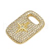 Brass Micro Pave Cubic Zirconia Pendants KK-M322-30G-2