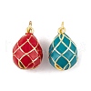 Brass Enamel Pendants KK-E112-18G-2