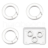 Unicraftale 3Pcs Stainless Steel Spring Gate Rings FIND-UN0016-54B-1