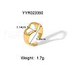 304 Stainless Steel Cuff Rings for Women HY5627-3-1