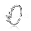 Simple Stainless Steel Mama Cuff Rings for Mother's Day QW8429-1-2
