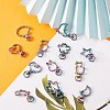 20Pcs 10 Styles Rainbow Color PVD Vacuum Plating Alloy Keychain Clasps JX114A-5
