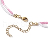 Mother's Day Jewellery Glass Beaded Double Layer Necklaces NJEW-MZ00070-02-5