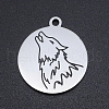 201 Stainless Steel Etched Pendants STAS-N090-JN810-1