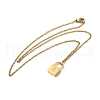 304 Stainless Steel Rolo Chain Pendant Necklaces NJEW-S444-01G-02-4