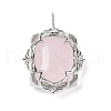 Natural Rose Quartz Pendants G-I381-01P-03-1