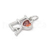 Brass Pave Cubic Zirconia Charms KK-U062-31P-2