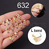 20G Stainless Steel Cubic Zirconia L-Shaped Nose Rings WG80602-16-1