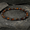 2pcs 2 Styles Natural Tiger Eye Beads Stretch Bracelets for Men RF5707-4