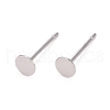 Anti-Tarnish Rhodium Plated 925 Sterling Silver Ear Stud Findings STER-A003-80-1