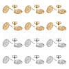 Unicraftale 60Pcs 2 Colors 304 Stainless Steel Stud Earring Findings STAS-UN0043-25-1