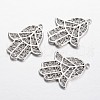 Palm Brass Pendants KK-F371-59P-2