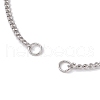 Non-Tarnish 304 Stainless Steel Curb Chain Bracelet Slider Making AJEW-JB01244-02-2