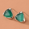 Triangle Alloy & Plastic Pendant Necklaces & Stud Earrings Sets FS-WG3E666-01-3