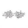 Alloy Crystal Rhinestone Pendants ALRI-H004-45P-2