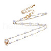 ABS Plastic Pearl Round Beaded Chains CHS-N003-16-5