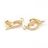 Brass Micro Pave Clear Cubic Zirconia Pendants ZIRC-Z007-09G-2