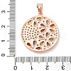 Brass Micro Pave Cubic Zirconia Pendants KK-D061-11RG-3