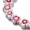 Handmade Millefiori Lampwork Beads Strands LAMP-F035-09O-3