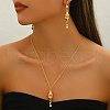 Geometric Vintage Brass Tassel Necklaces and Earrings Set for Women's Daily Parties NW3044-4