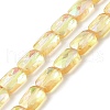 Transparent Electroplate Glass Beads Strands EGLA-I017-03-FR04-1