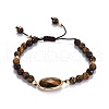 Natural Tiger Eye Braided Bead Bracelets BJEW-JB04210-03-1