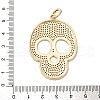 Brass Micro Pave Cubic Zirconia Pendants KK-U076-01G-4