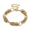 Punk Hiphop Styles 304 Stainless Steel Rings Knot Link Chain Bracelets for Women  BJEW-Z084-03G-4