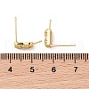 Brass with Cubic Zirconia Rhombus Stud Earrings Findings KK-B087-06G-3