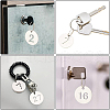 BENECREAT DIY Number 1~30 ID Hanging Tags Pendant Making Kit for Luggage House Lockets DIY-BC0006-18-5