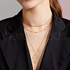 Brass Open Back Bezel Pendants KK-BC0006-35G-7