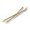 Braided Cotton Cord Slider Bracelet Making MAK-R001-01G-26-2