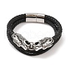Braided Microfiber Leather Multi-strand Bracelets BJEW-B096-21D-1