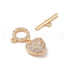Brass Micro Pave Cubic Zirconia Toggle Clasps KK-B100-066G-01-3