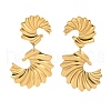 304 Stainless Steel Dangle Stud Earrings EJEW-H159-02G-4