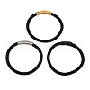 Leather Braided Cord Bracelet with 304 Stainless Steel Clasp for Men Women BJEW-C021-15-1
