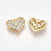 Valentine's Day Brass Cubic Zirconia Charms KK-S350-375A-2