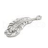 Brass Micro Pave Clear Cubic Zirconia Pendants KK-U015-12P-2
