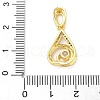 Brass Micro Pave Cubic Zirconia Pendants KK-D357-25G-3