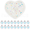 SOFPLATE Transparent Electroplate Glass Beads Strands EGLA-SP0001-05B-1