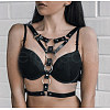 PU Leather & Alloy Harness Chest Waist Chain for Women WGB91D6-16-1