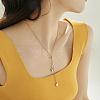 Heart Stainless Steel Tassel Lariat Necklaces for Women FS-WG9133A-01-4