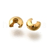 304 Stainless Steel Crimp Beads Covers STAS-P239-34G-03-2