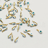 Antique Golden Plated Brass Enamel Charms X-KK-Q571-02C-1