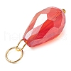 15Pcs Electroplate Glass Pendants PALLOY-JF03008-6