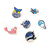Kissitty 9pcs 9 style Alloy Enamel Brooches JEWB-KS0001-06-2