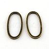Oval Tibetan Style Alloy Linking Rings TIBE-Q046-33AB-LF-1