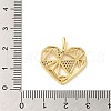 Rack Plating Brass Micro Pave Clear Cubic Zirconia Pendants KK-C047-14G-3