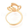 Brass Micro Pave Clear Cubic Zirconia Adjustable Ring Settings KK-T076-06G-2